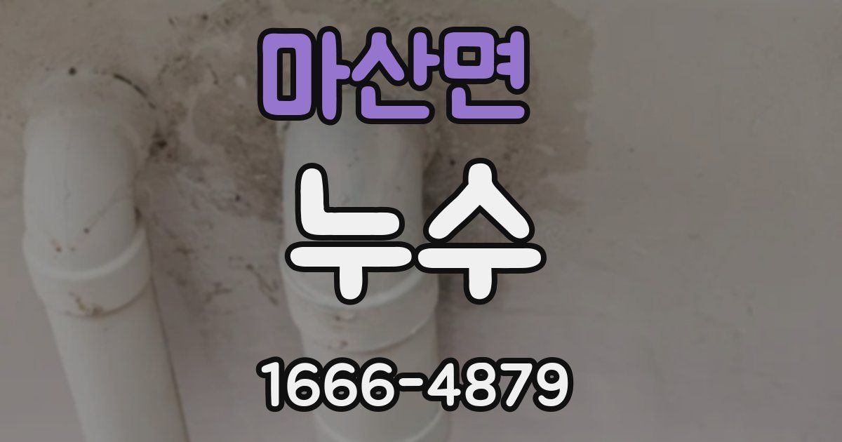마산면 누수