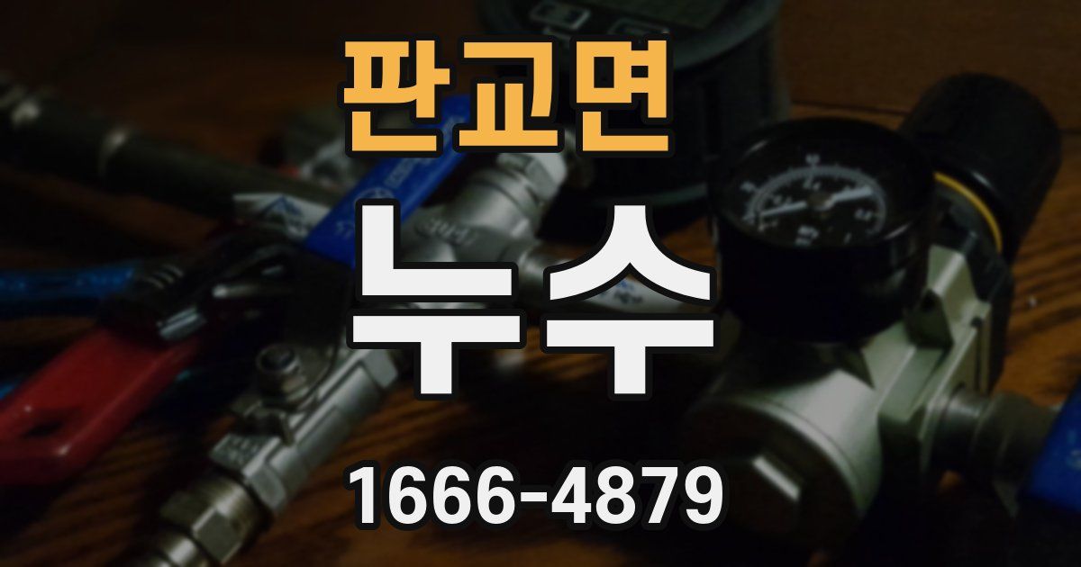 판교면 누수