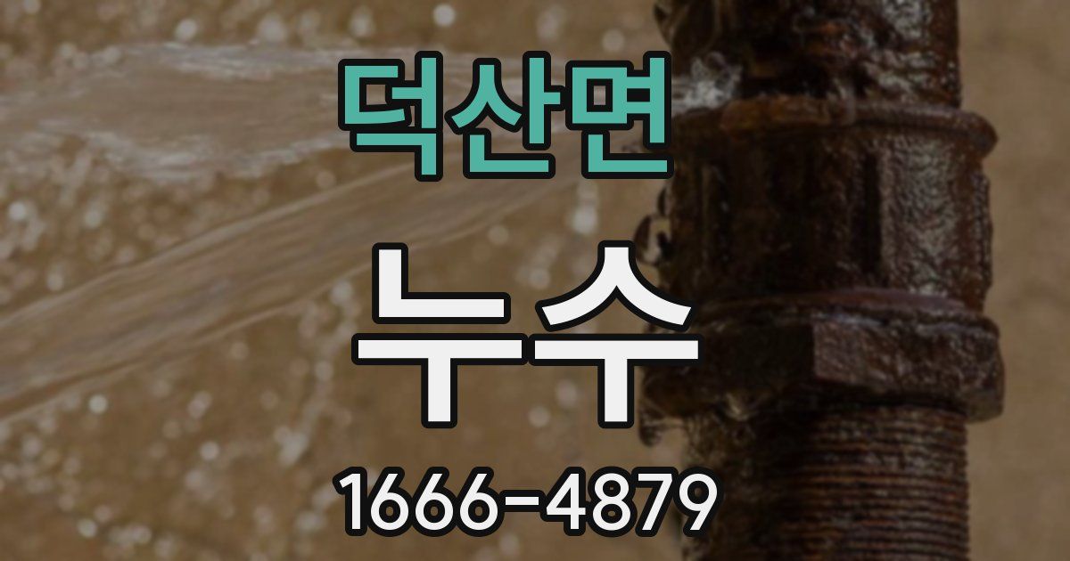 덕산면 누수