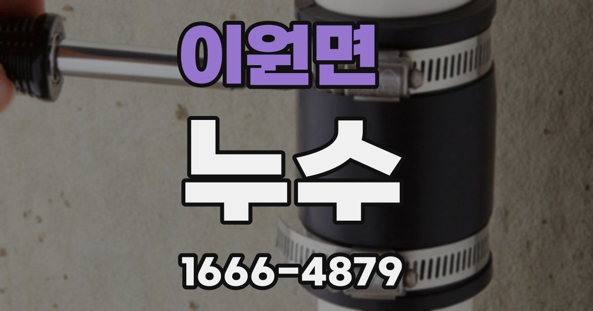 이원면 누수