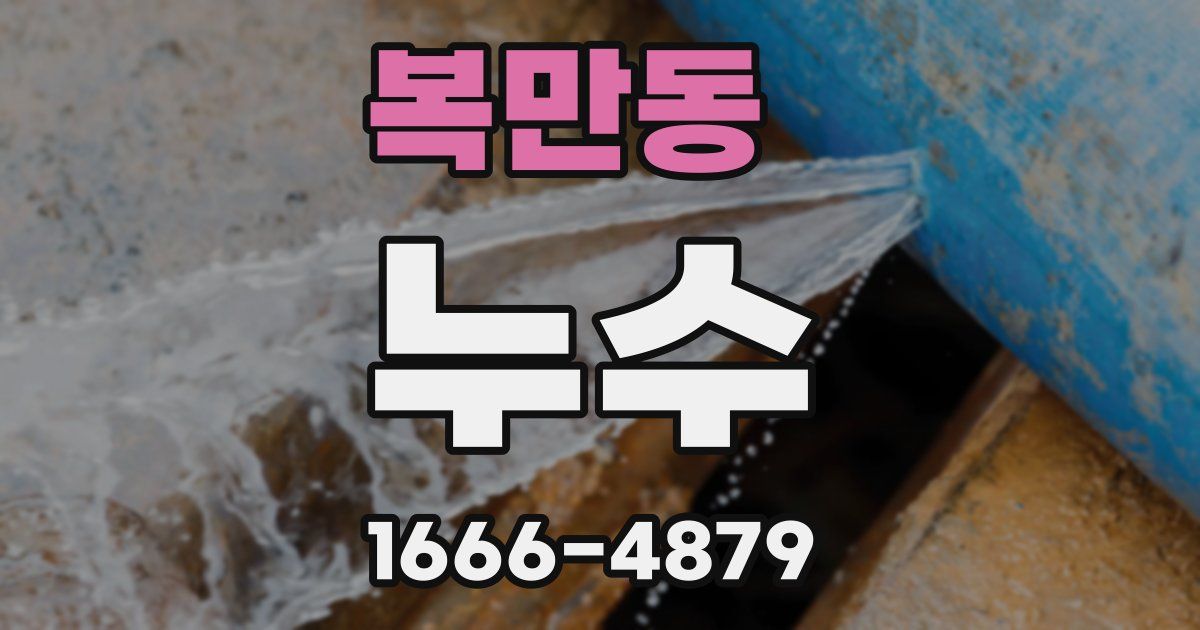 복만동 누수