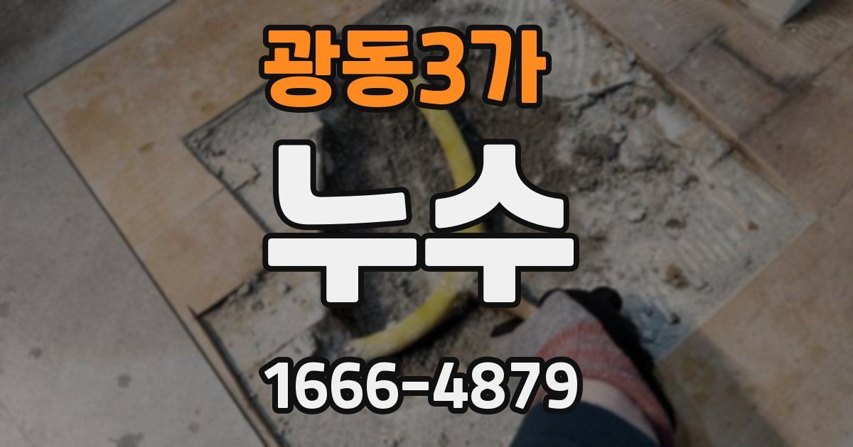 광동3가 누수