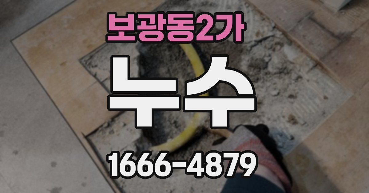 보광동2가 누수