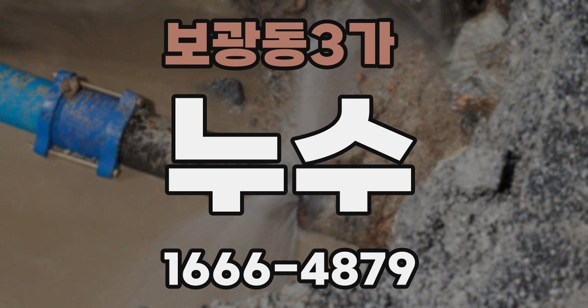 보광동3가 누수