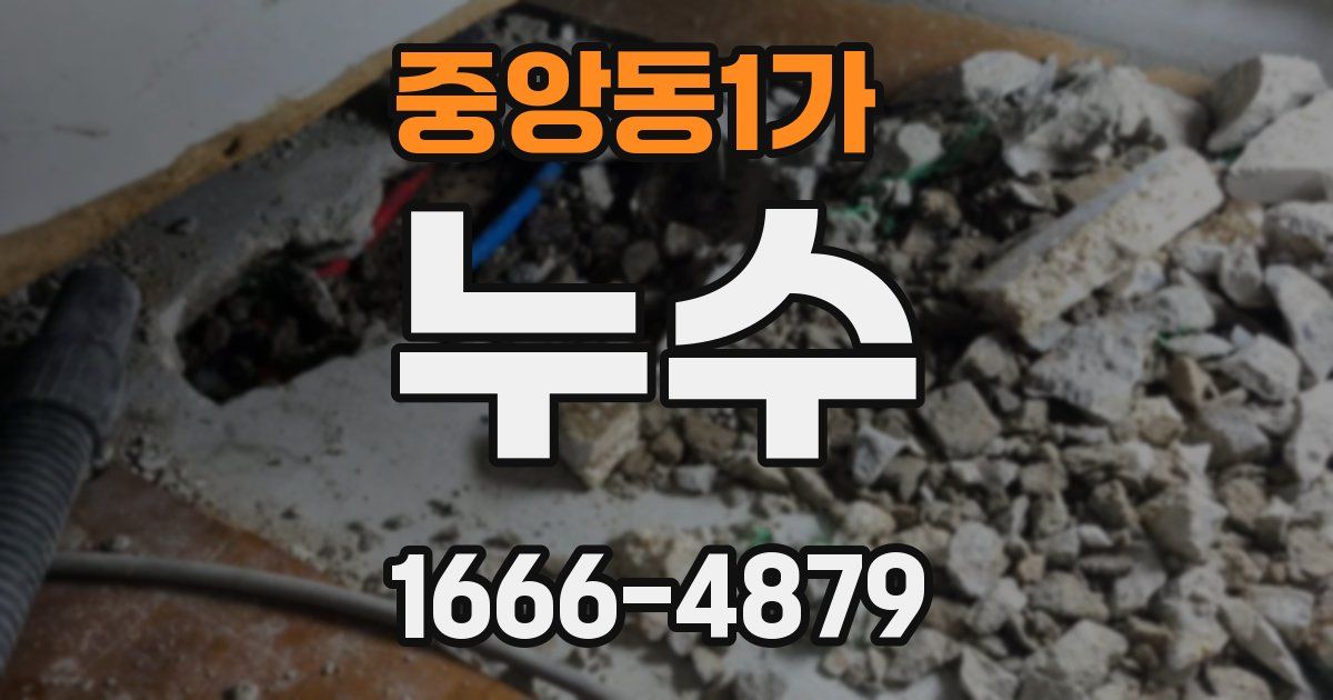 중앙동1가 누수