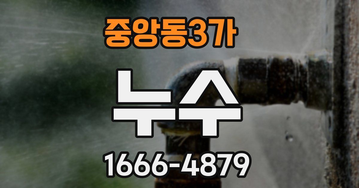 중앙동3가 누수