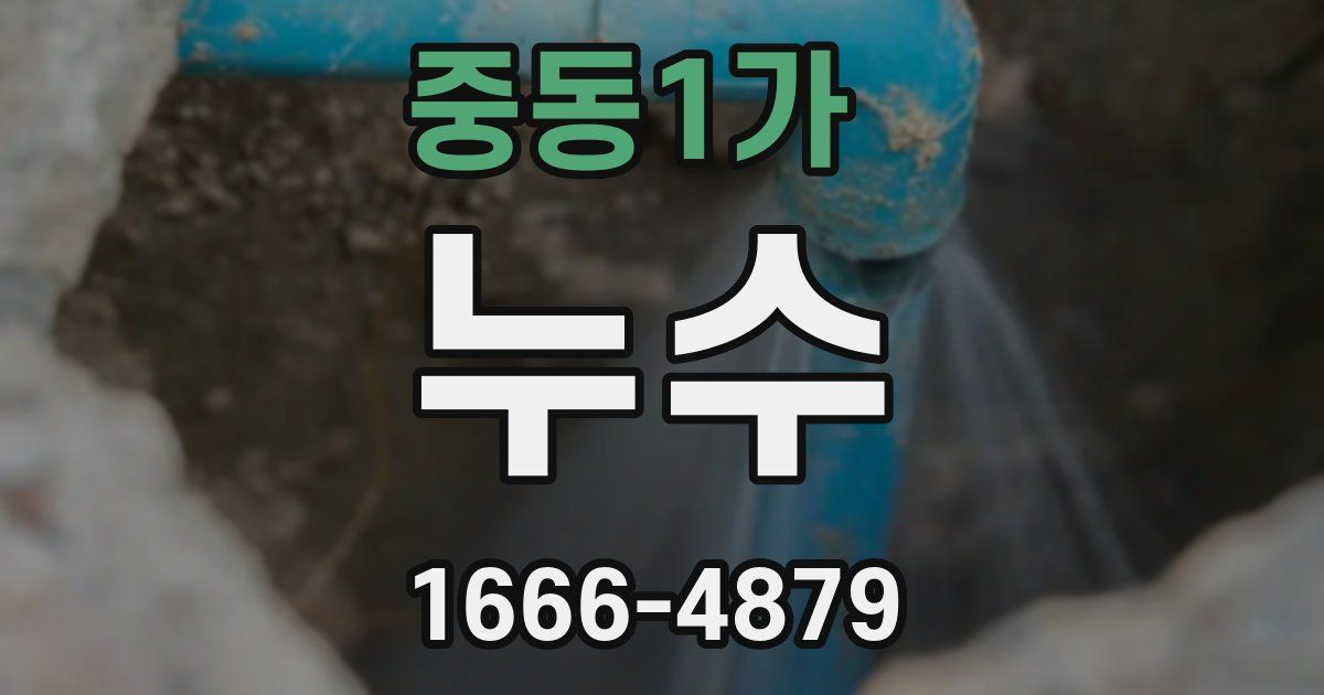 중동1가 누수