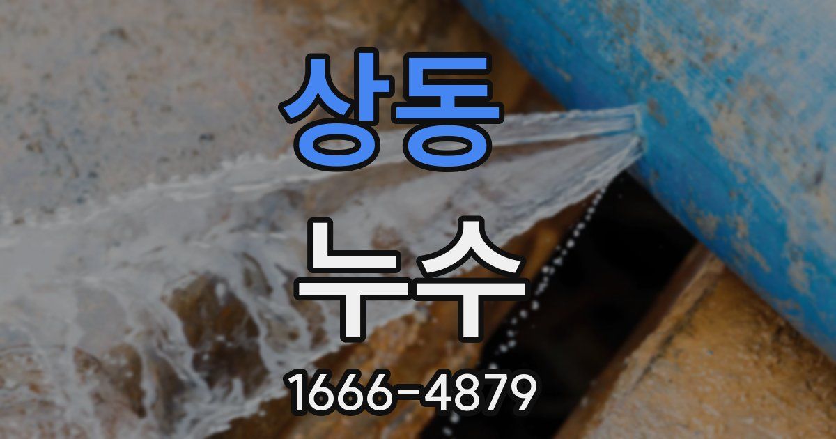 상동 누수