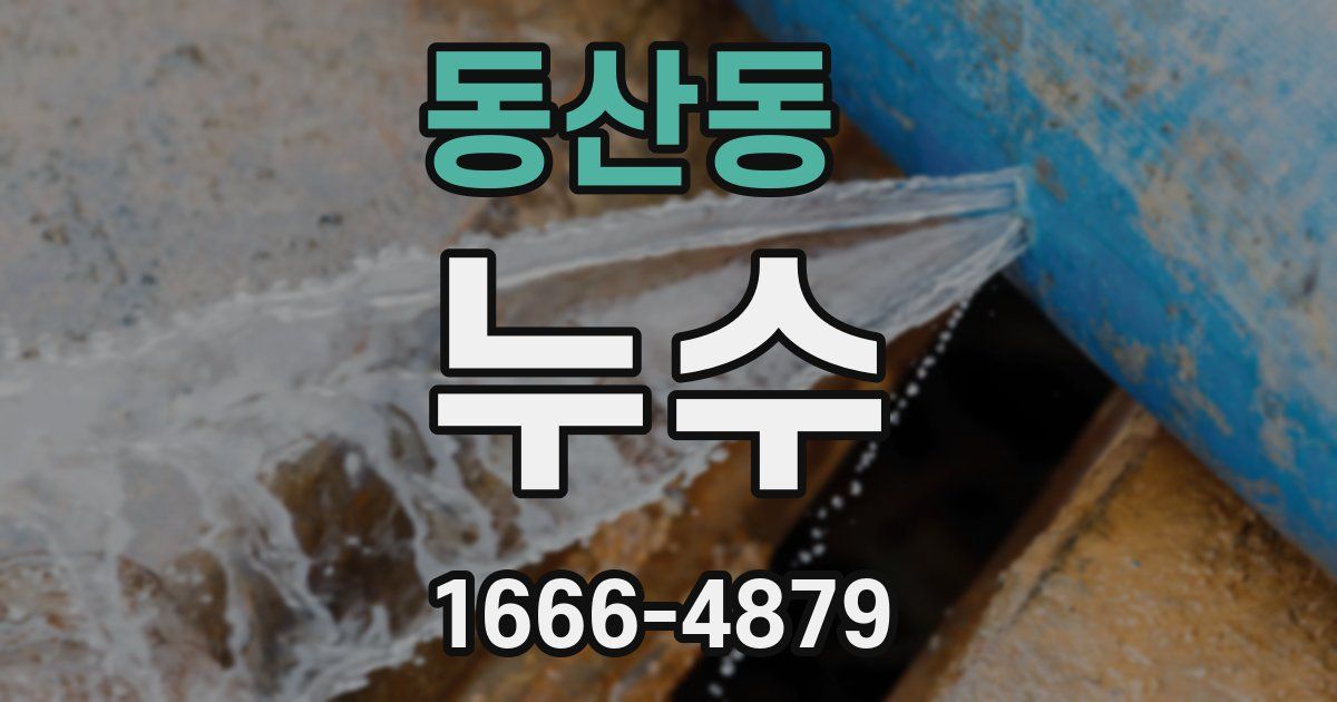 동산동 누수