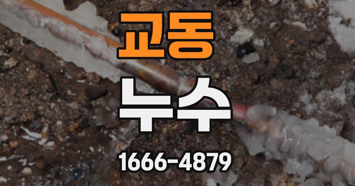교동 누수