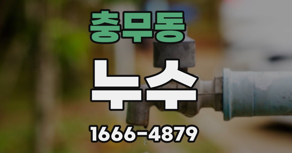 충무동 누수