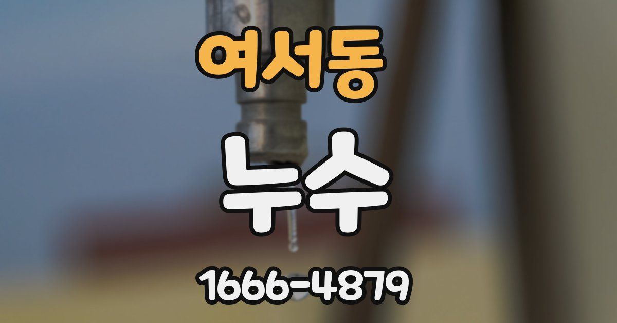여서동 누수