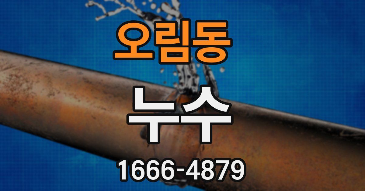 오림동 누수