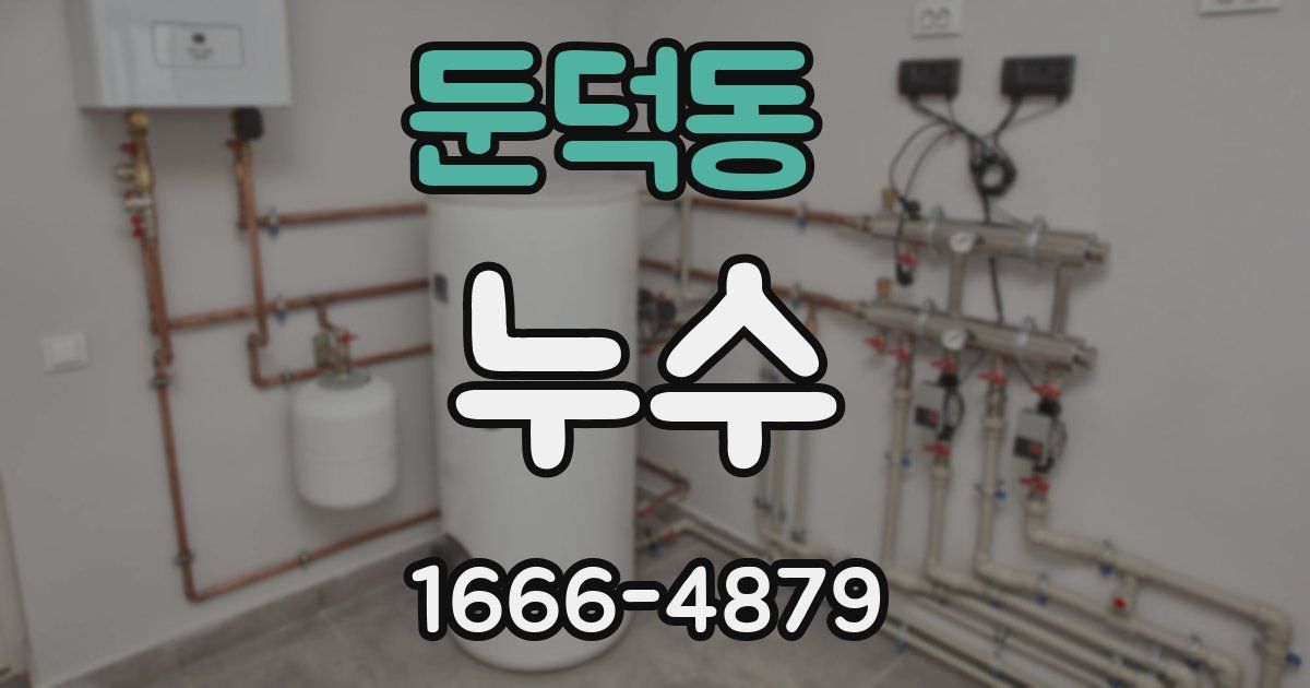 둔덕동 누수
