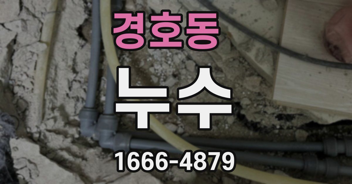 경호동 누수