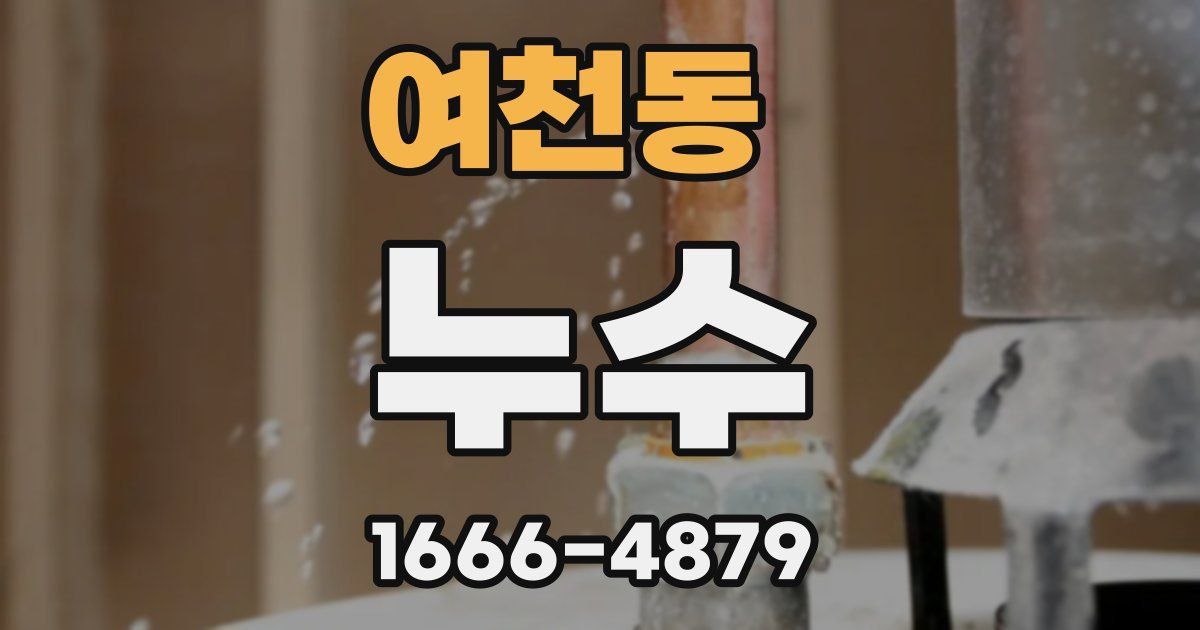 여천동 누수