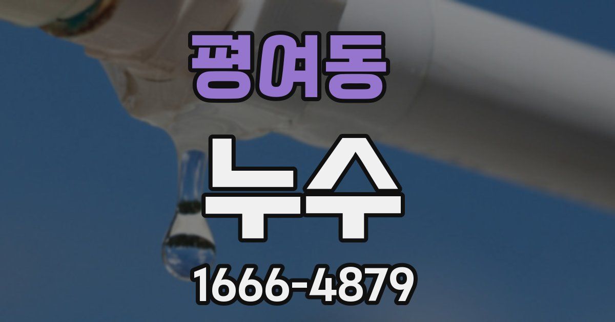 평여동 누수
