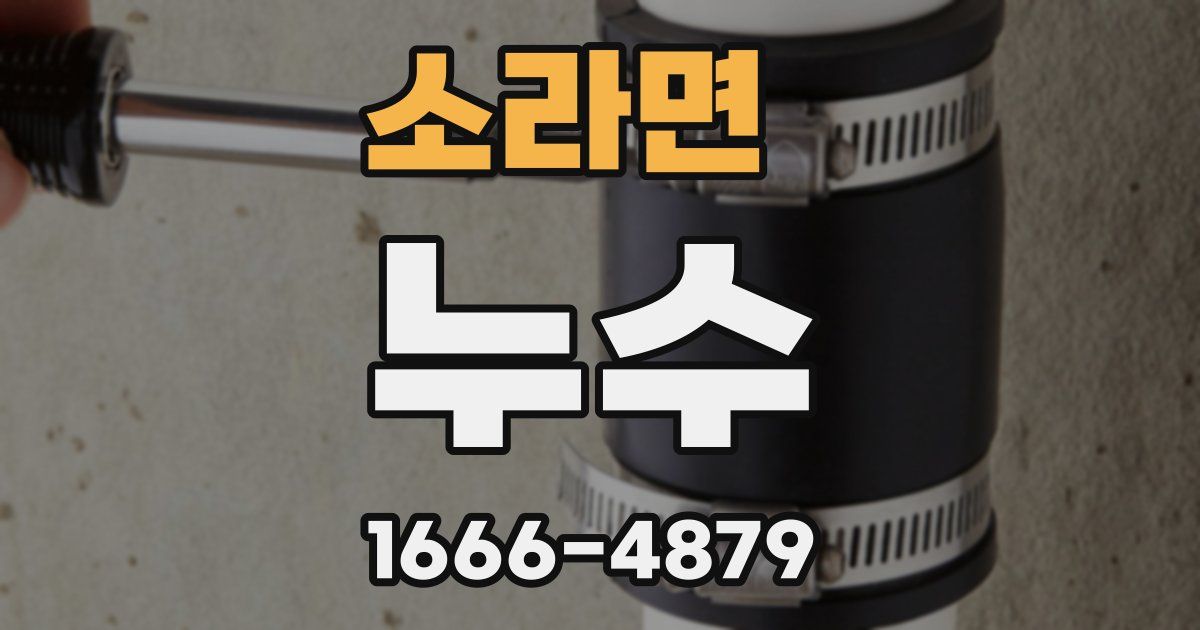 소라면 누수