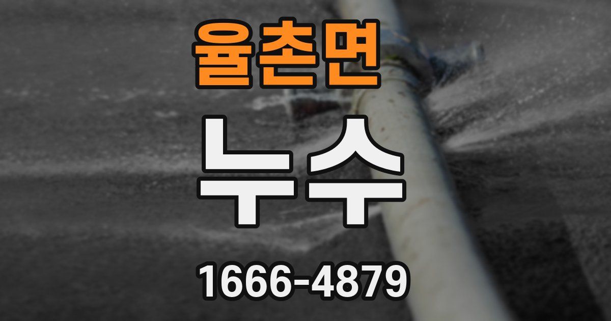율촌면 누수