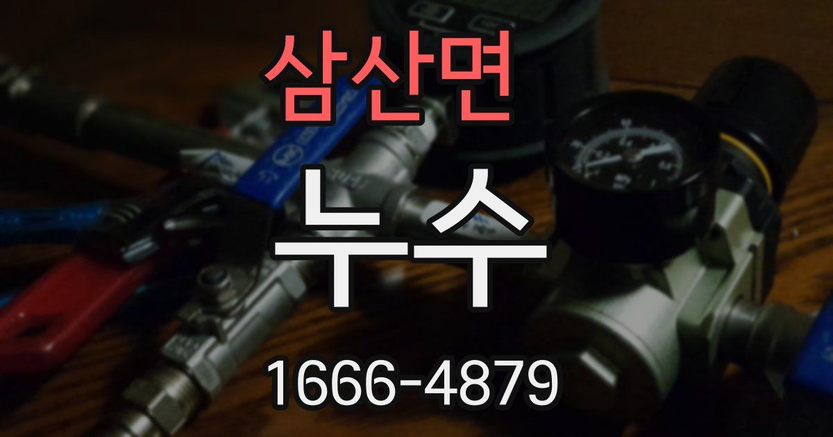 삼산면 누수