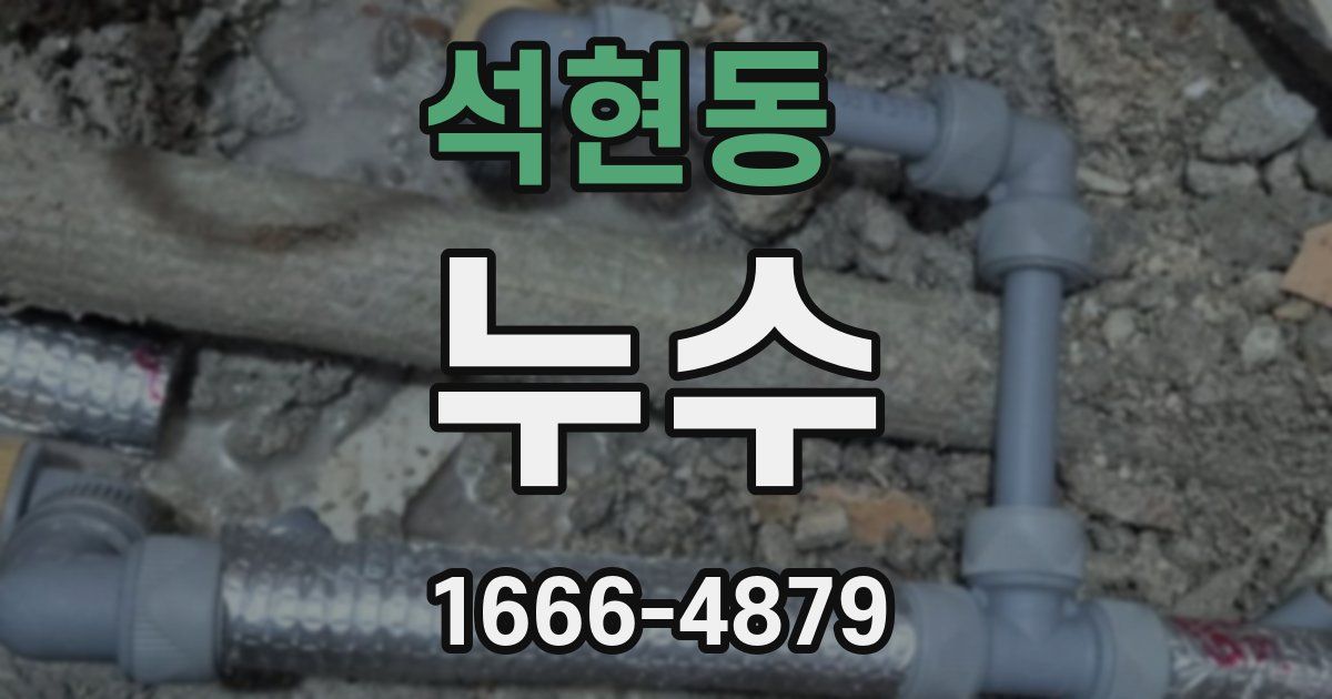 석현동 누수