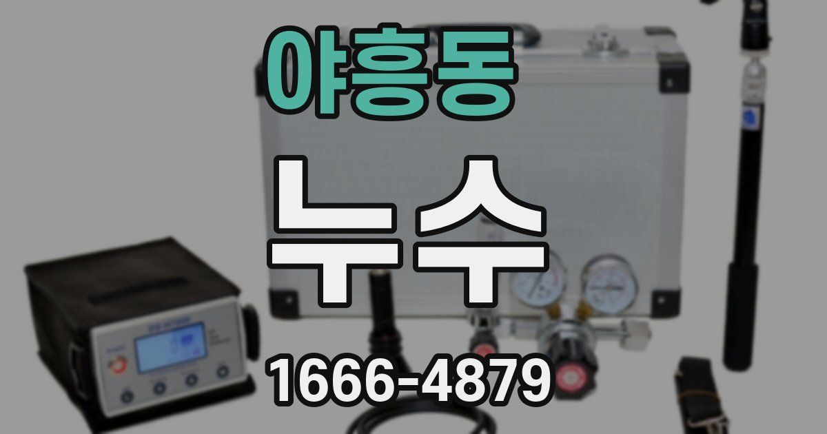야흥동 누수