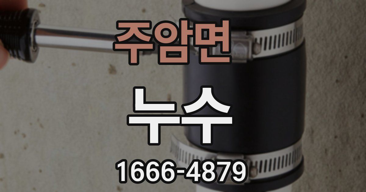 주암면 누수