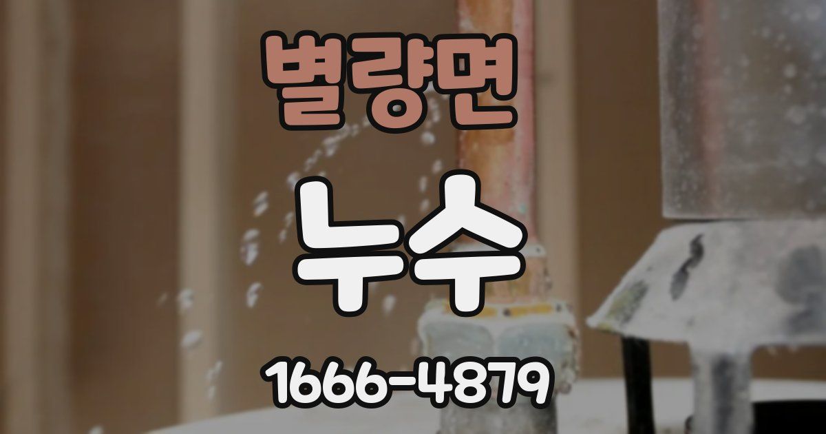 별량면 누수