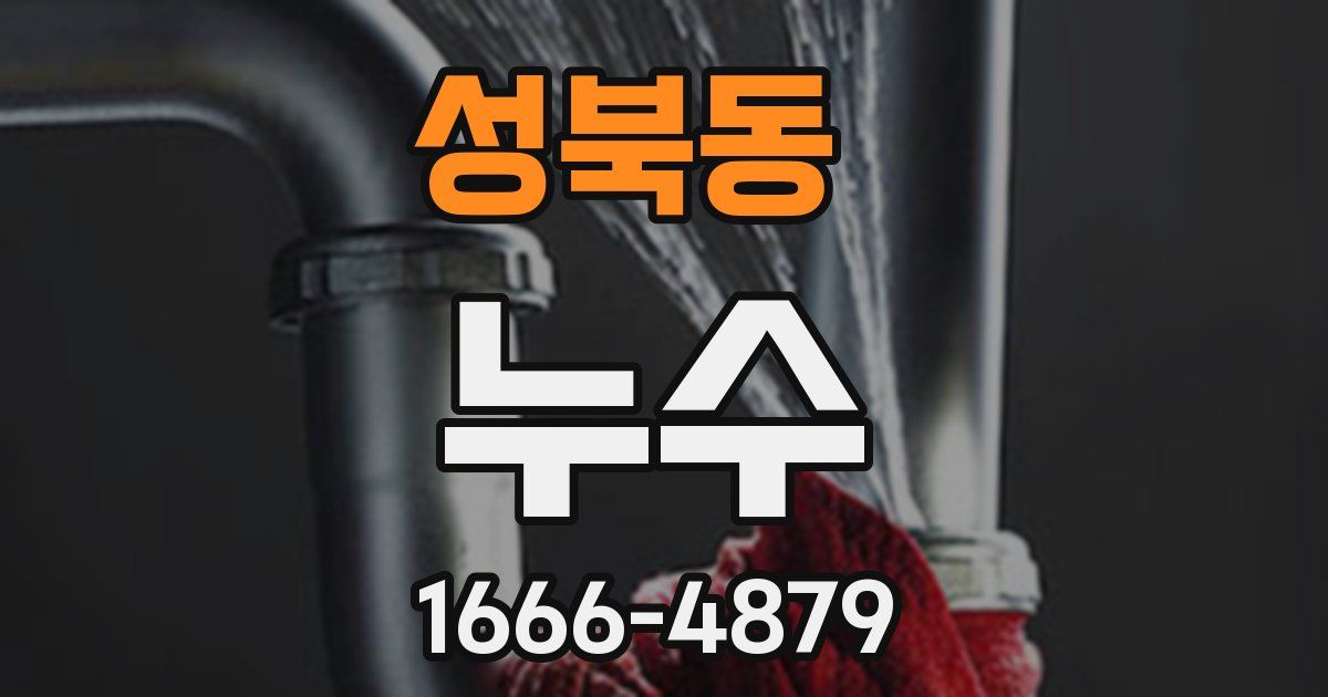 성북동 누수