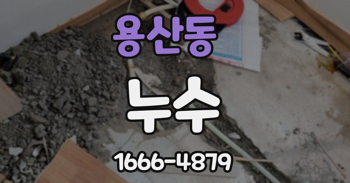 용산동 누수
