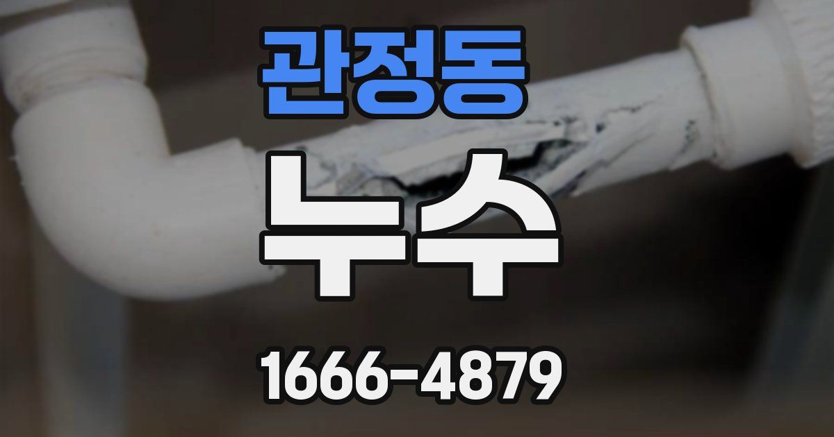 관정동 누수