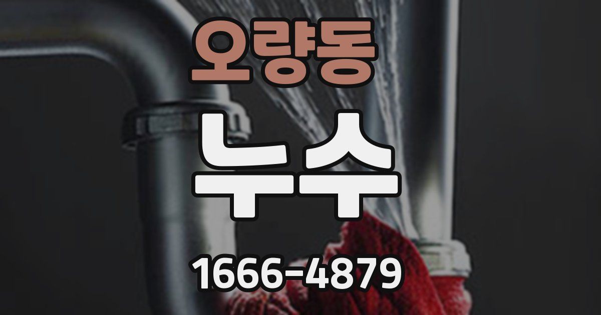 오량동 누수
