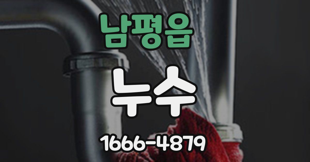 남평읍 누수