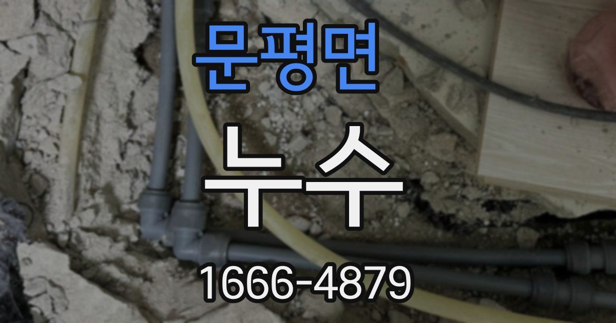 문평면 누수