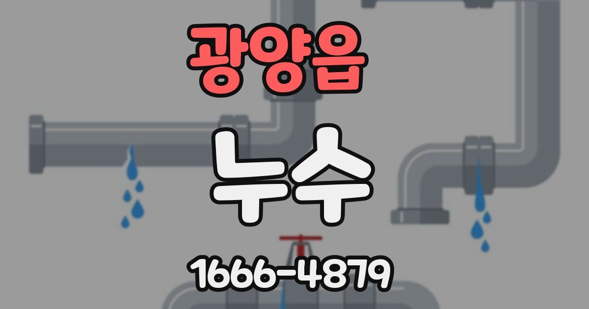 광양읍 누수
