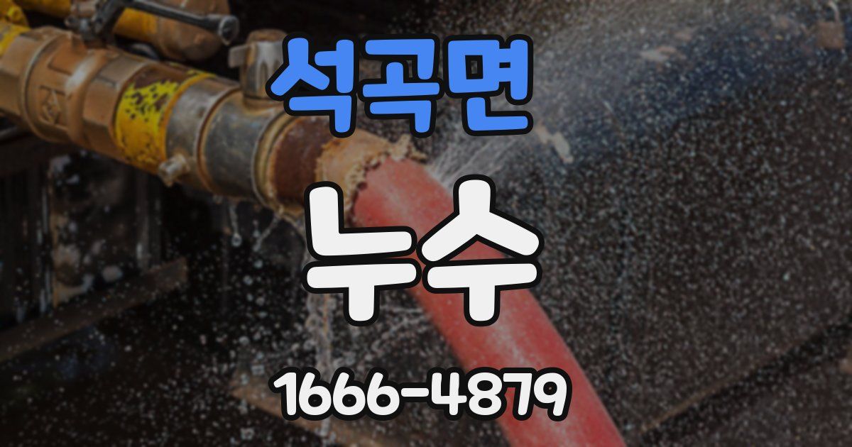 석곡면 누수