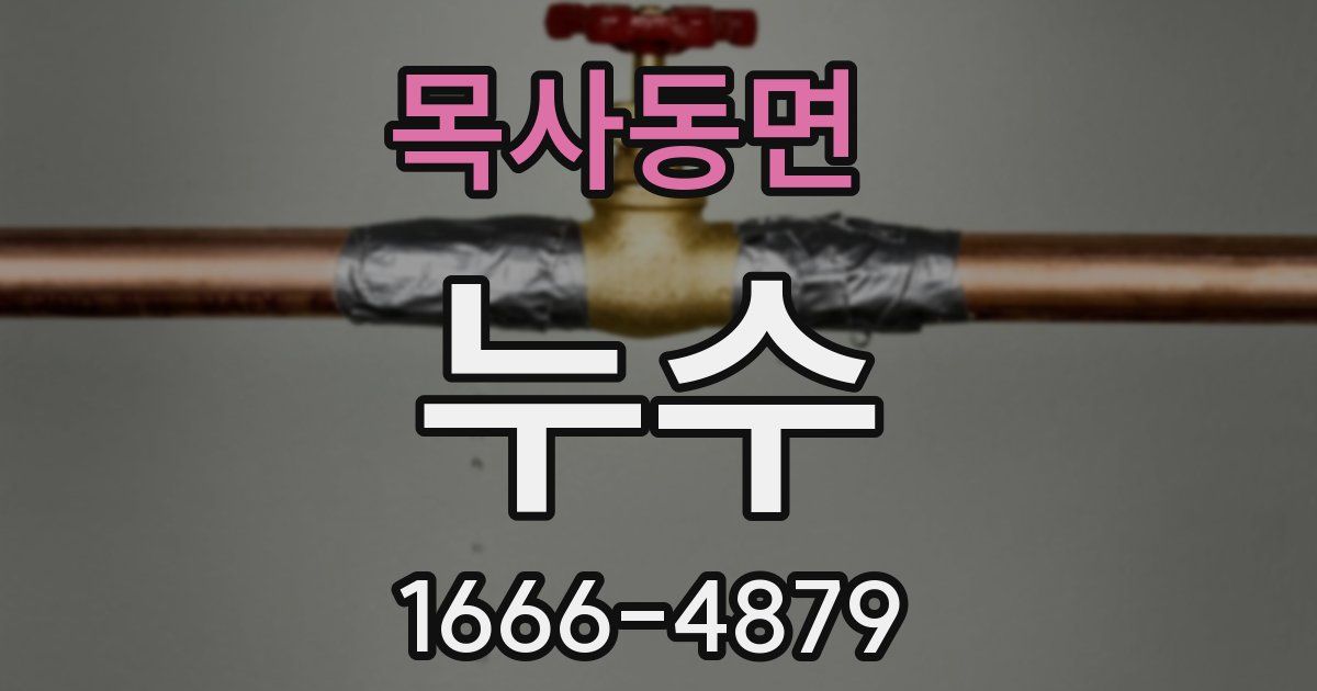 목사동면 누수
