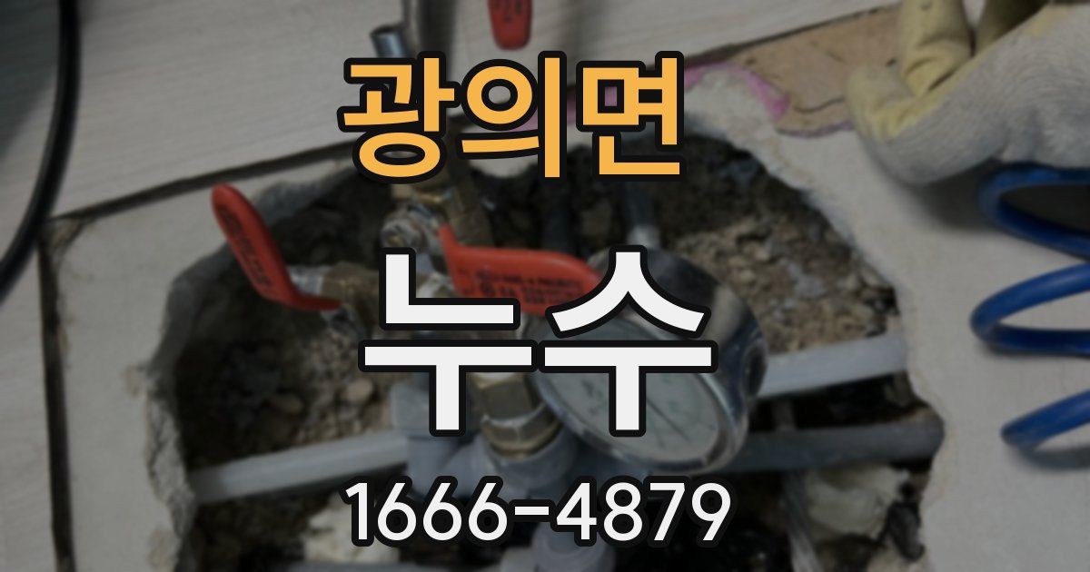 광의면 누수