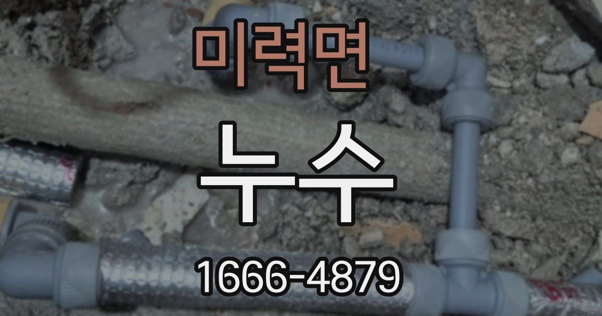 미력면 누수