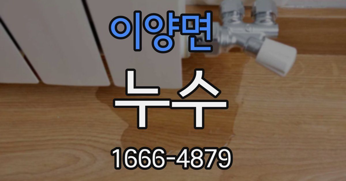 이양면 누수