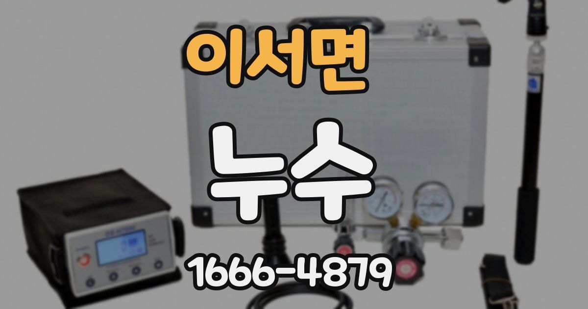 이서면 누수