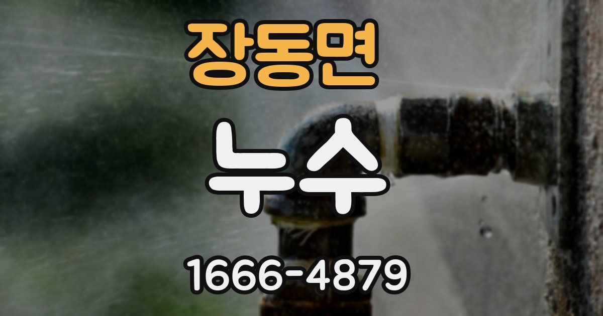 장동면 누수