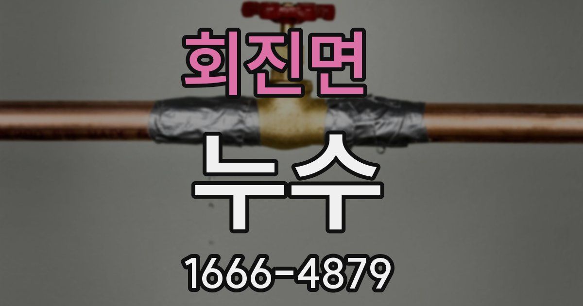 회진면 누수