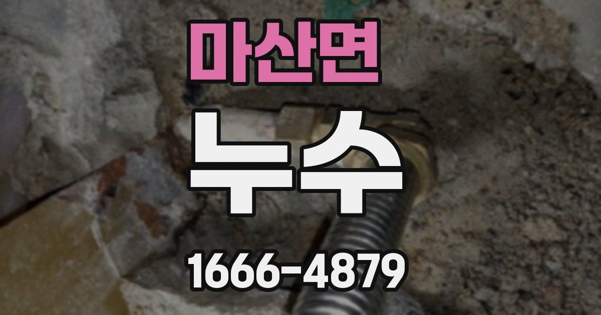 마산면 누수