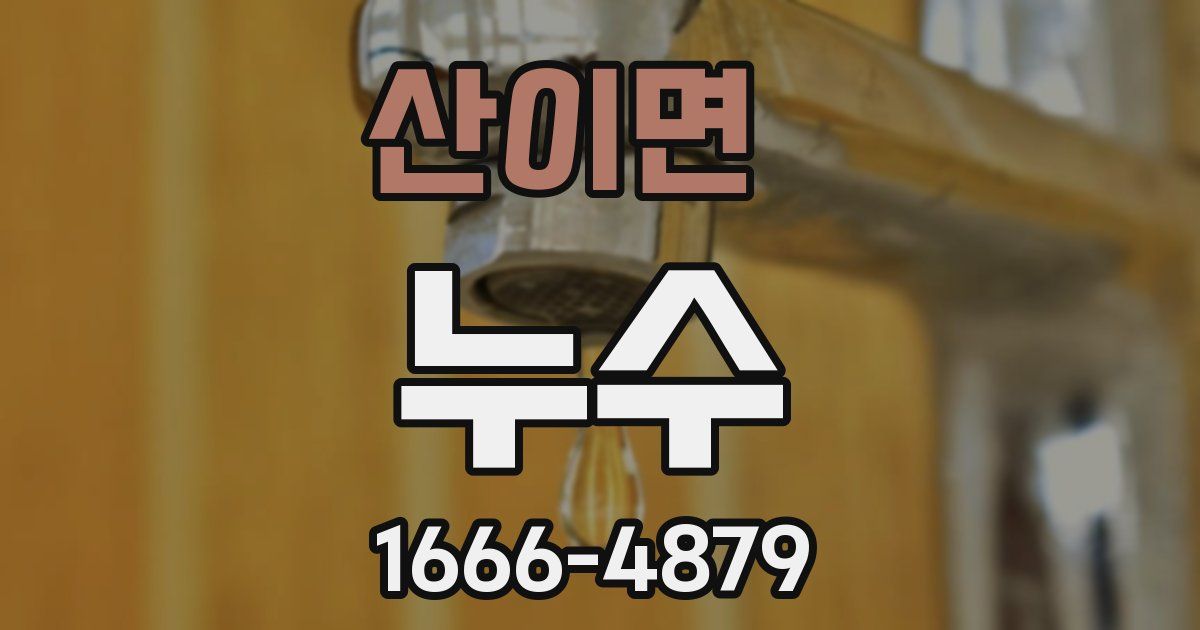 산이면 누수