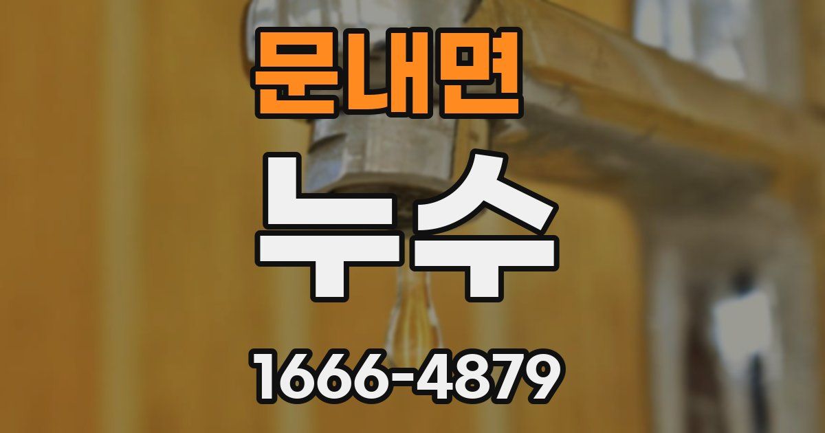 문내면 누수