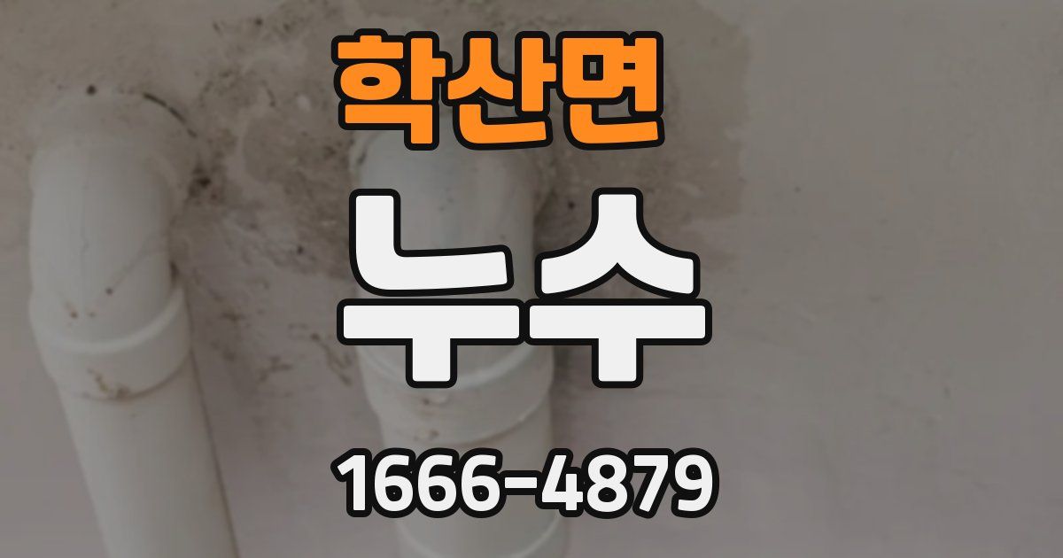 학산면 누수