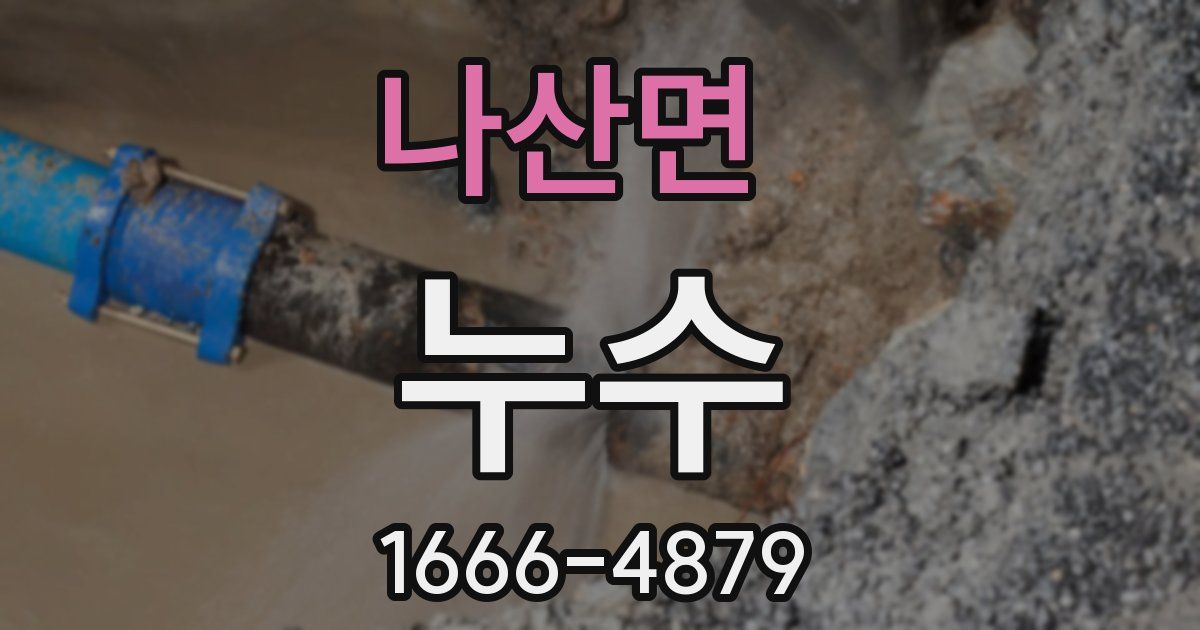 나산면 누수