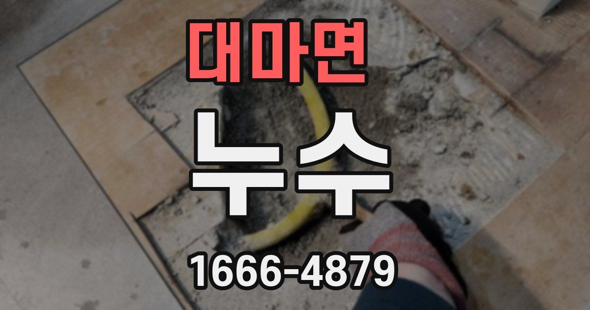 대마면 누수