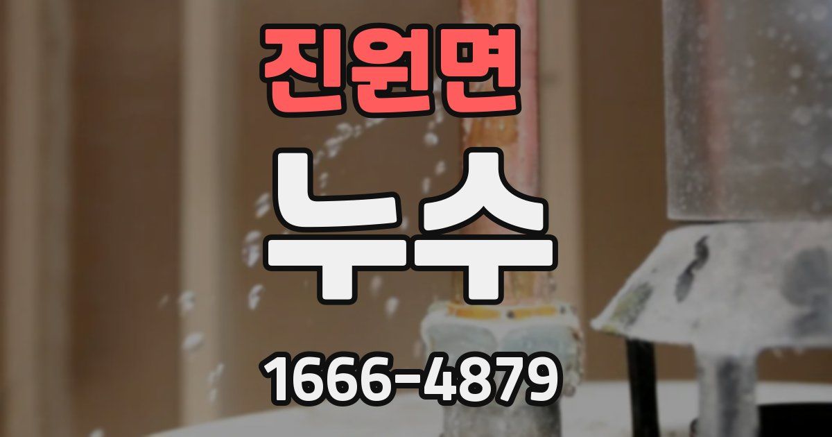 진원면 누수